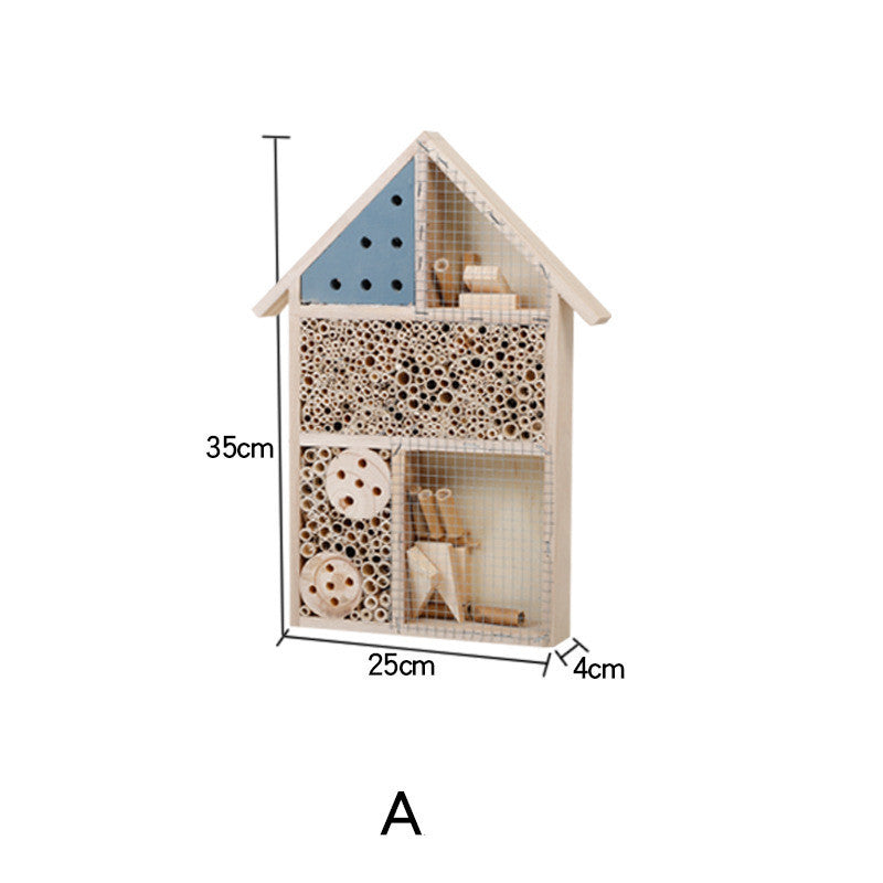 Creative Wooden Bee Nest Small House - Insect Hotel
