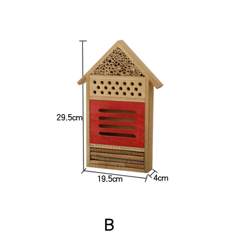 Creative Wooden Bee Nest Small House - Insect Hotel