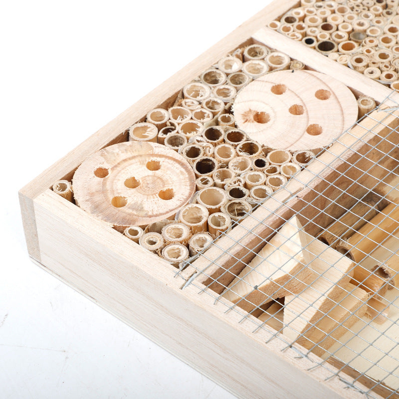 Creative Wooden Bee Nest Small House - Insect Hotel