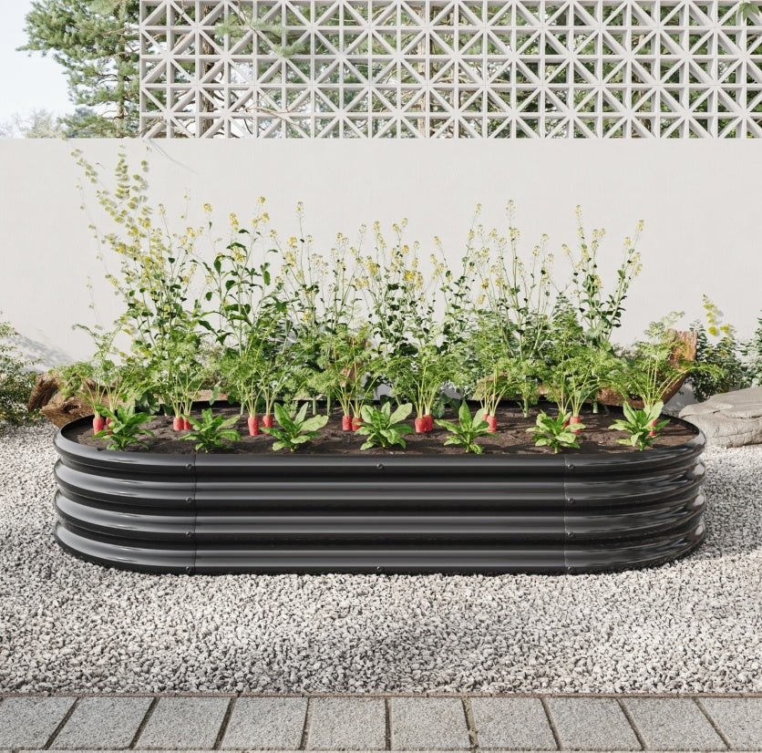 Outdoor Raised Metal Planter Bed