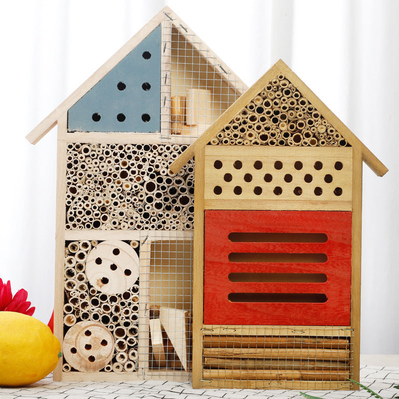 Creative Wooden Bee Nest Small House - Insect Hotel