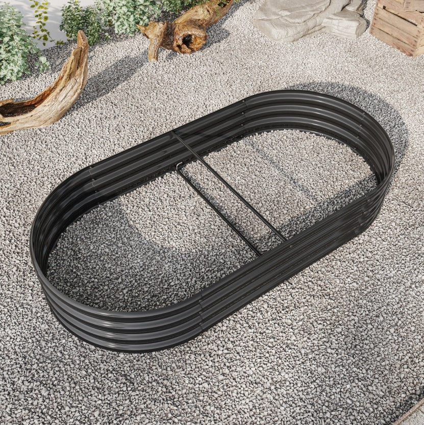 Outdoor Raised Metal Planter Bed