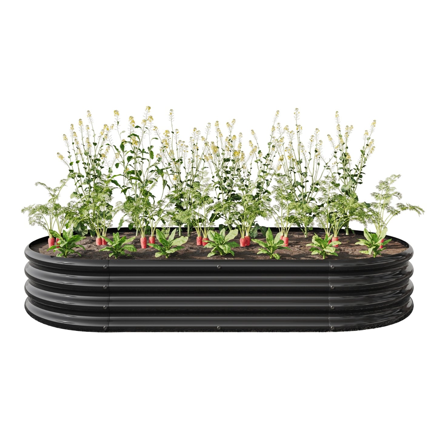 Outdoor Raised Metal Planter Bed