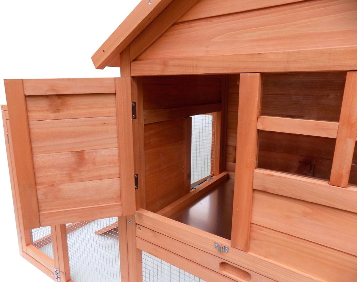 Durable Small Wooden Hen House with Run – Chicken Coop for Small Chickens - Small Pet Homes