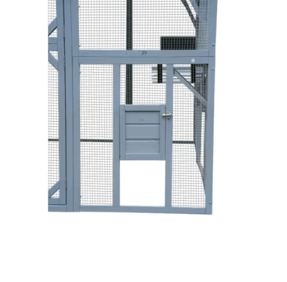 Extra Large 110” Outdoor Cat House Playpen - Cat Playpen with Platform, Waterproof Roof, 2 Sleeping Rooms, and 7 Walkways, for Garden or Backyard - Small Pet Homes