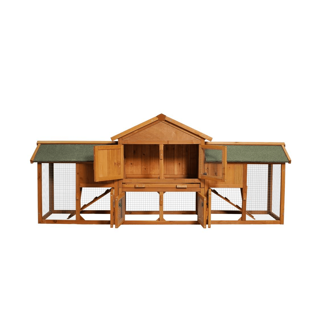 Extra Large 2 - Tier Rabbit Hutch - Spacious, Waterproof with Detachable Runs - Small Pet Homes