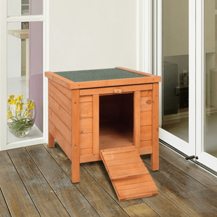 High - Quality Wooden Rabbit Hutch - Weatherproof, Easy Access, and Raised Design - Small Pet Homes