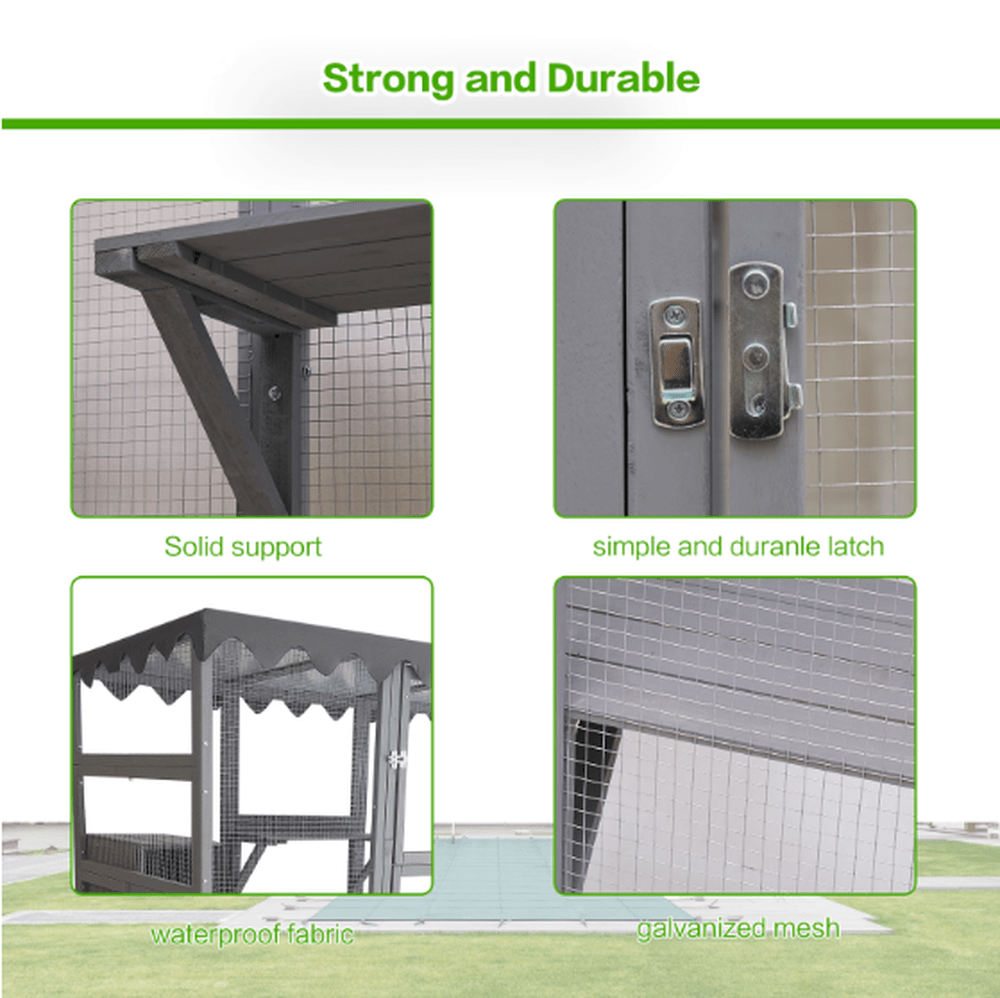 Outdoor Cat House Catio - Spacious with 6 Ledges and Weatherproof Design - Small Pet Homes