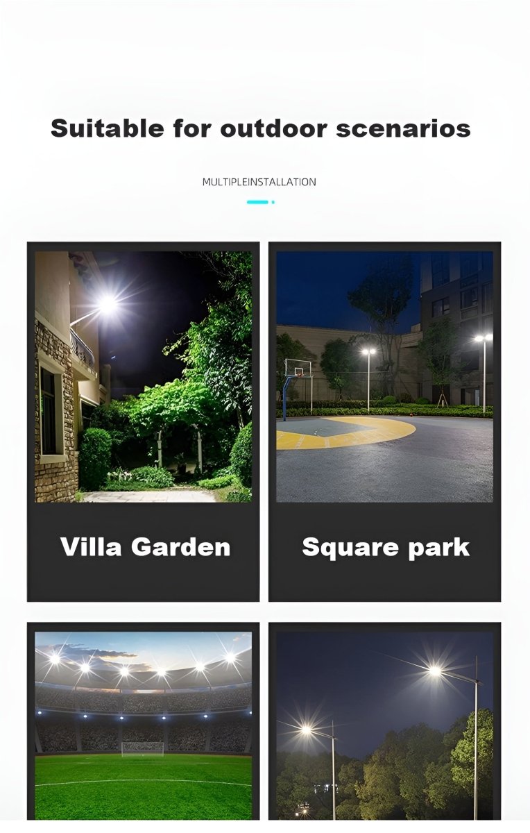 Outdoor Solar Powered Flood LED Light for Street & Garden - Waterproof & Energy Efficient - Small Pet Homes