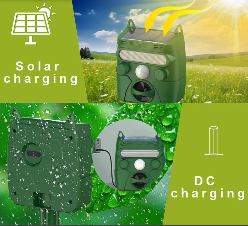 Premium Ultrasonic Animal Repellent – Wireless Motion Sensor Deterrent for Garden, Yard & Critters - Small Pet Homes