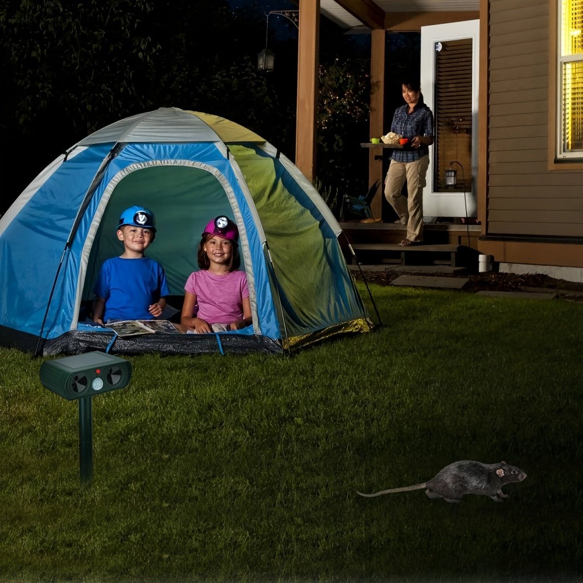 Solar Ultrasonic Outdoor Animal Repellent Device - Small Pet Homes