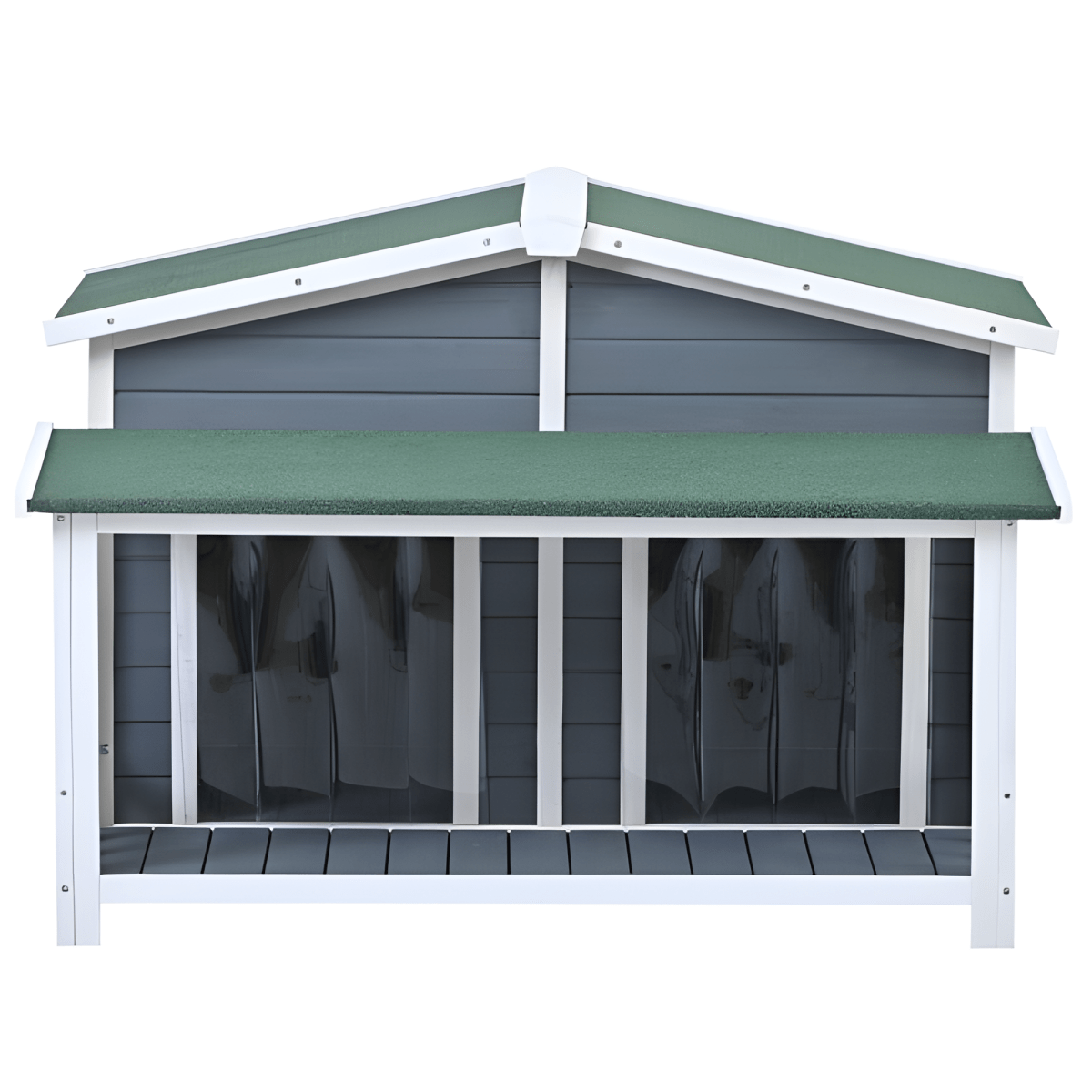 Spacious Wooden Dog House with Porch - Sturdy, Weather - Resistant for Medium Dogs - Small Pet Homes
