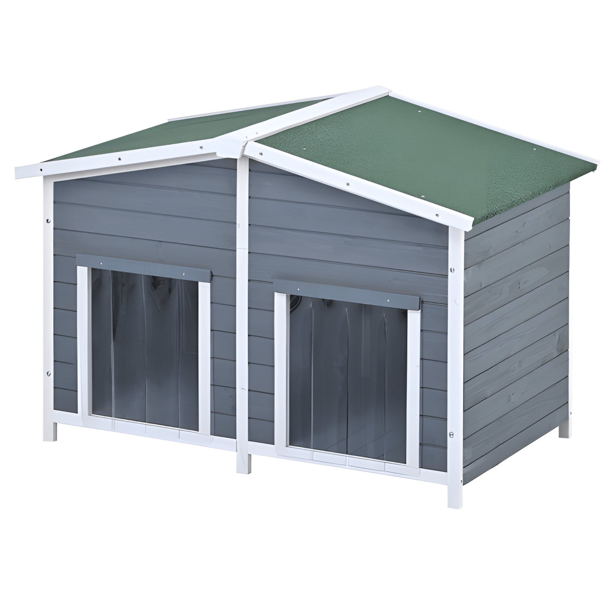 Spacious Wooden Dog House with Porch - Sturdy, Weather - Resistant for Medium Dogs - Small Pet Homes