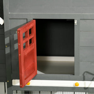 118" Extra Large Chicken Coop with Asphalt Roof and Nesting Box – Outdoor Wooden Poultry House - Small Pet Homes