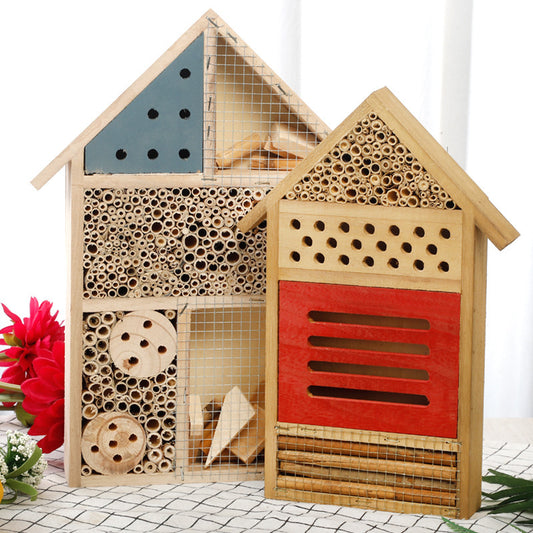 Creative Wooden Bee Nest Small House - Insect Hotel