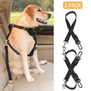 2 - Pack Adjustable Pet Dog & Cat Safety Seat Belts – Car Restraint Harness Leash for Small, Medium & Large Pets - Small Pet Homes
