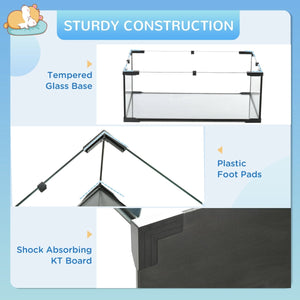 23.5" Multi - Tier Hamster Cage with Tubes, Ramps, Wheel, and Hut - Small Pet Homes