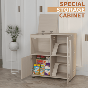 4 - Tier Wooden Guinea Pig & Hamster Cage with Lockers, Acrylic Windows, Openable Top - Spacious Small Animal Habitat - Small Pet Homes