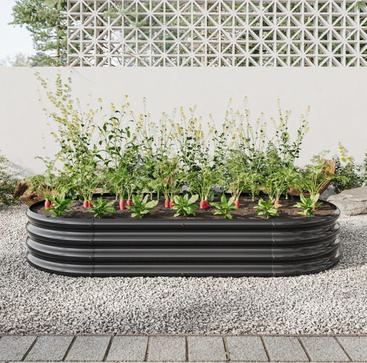 Outdoor Raised Metal Planter Bed