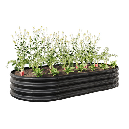 Outdoor Raised Metal Planter Bed