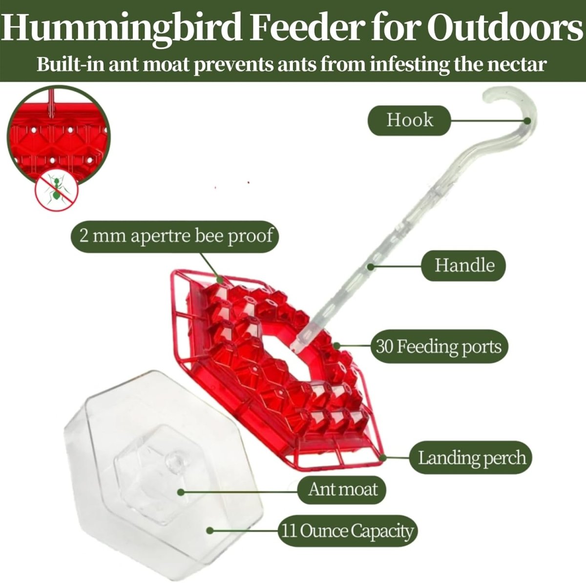 Ant and Bee Proof Hummingbird and Bird Feeder - Small Pet Homes