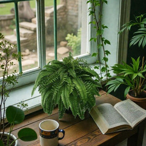 Artificial Fern Flower Arrangement Green Plant Plastic Crafts - Small Pet Homes