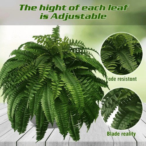 Artificial Fern Flower Arrangement Green Plant Plastic Crafts - Small Pet Homes