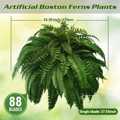 Artificial Fern Flower Arrangement Green Plant Plastic Crafts - Small Pet Homes
