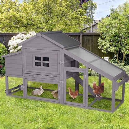 Chicken Tractor / Portable Chicken Coop with Wheels - Spacious, Durable, and Movable - Small Pet Homes