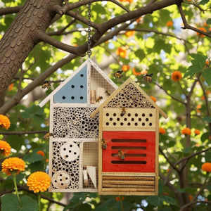 Creative Wooden Bee Nest Small House - Insect Hotel - Small Pet Homes