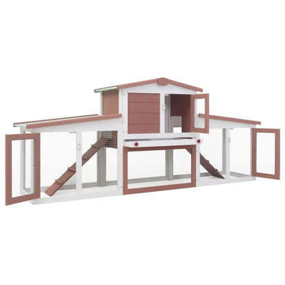 Deluxe 2 - Layer Wooden Rabbit Hutch - Spacious with Non - Slip Ramps, Removable Tray, Weatherproof Roof - Small Pet Homes