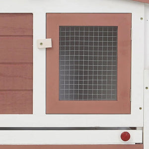 Deluxe 2 - Layer Wooden Rabbit Hutch - Spacious with Non - Slip Ramps, Removable Tray, Weatherproof Roof - Small Pet Homes