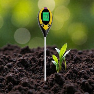 Digital 4 - in - 1 Wireless Soil Testing Tool – Measure pH, Moisture, Light & Temperature - Small Pet Homes