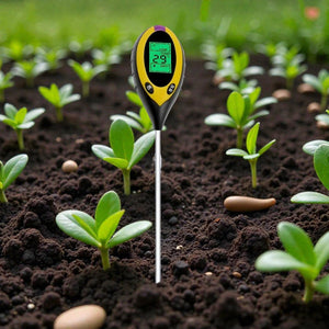 Digital 4 - in - 1 Wireless Soil Testing Tool – Measure pH, Moisture, Light & Temperature - Small Pet Homes