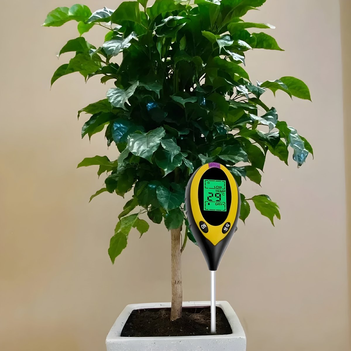 Digital 4 - in - 1 Wireless Soil Testing Tool – Measure pH, Moisture, Light & Temperature - Small Pet Homes