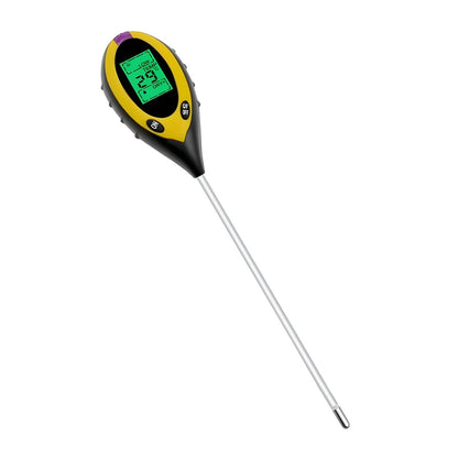 Digital 4 - in - 1 Wireless Soil Testing Tool – Measure pH, Moisture, Light & Temperature - Small Pet Homes