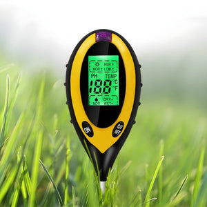 Digital 4 - in - 1 Wireless Soil Testing Tool – Measure pH, Moisture, Light & Temperature - Small Pet Homes