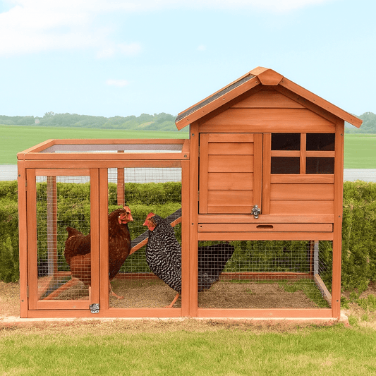 Durable Small Wooden Hen House with Run – Chicken Coop for Small Chickens - Small Pet Homes