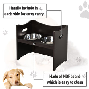 Elevated Dog Feeder Stand with 2 Stainless Steel Bowls, Adjustable Height & Storage – Ergonomic Raised Feeding Station for Large Dogs - Small Pet Homes