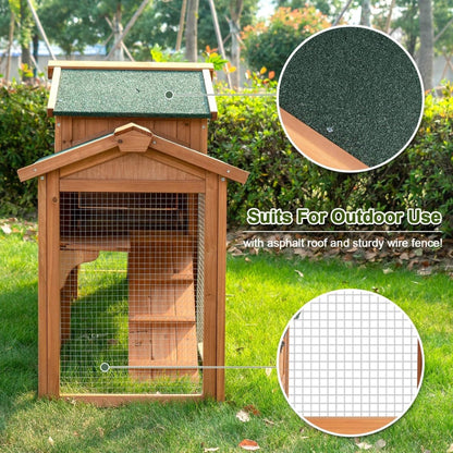 Extra Large 2 - Tier Outdoor Rabbit Hutch - Spacious, Waterproof with Detachable Runs - Small Pet Homes