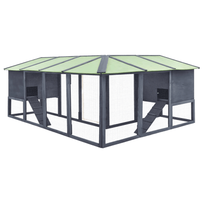 Extra Large Wooden Rabbit Hutch - Spacious, Weather - Resistant with Non - Slip Ramps - Small Pet Homes
