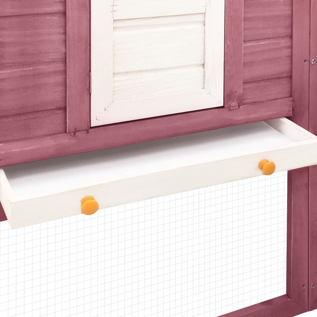 Extra Large Wooden Rabbit Hutch - Spacious (XL), Weather - Resistant with Non - Slip Ramps - Small Pet Homes