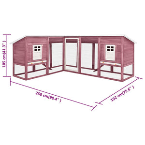 Extra Large Wooden Rabbit Hutch - Spacious (XL), Weather - Resistant with Non - Slip Ramps - Small Pet Homes