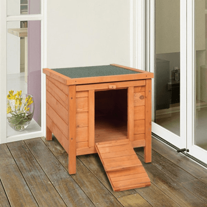 High - Quality Wooden Rabbit Hutch - Weatherproof, Easy Access, and Raised Design - Small Pet Homes