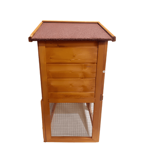 Indoor & Outdoor 2 - Level Rabbit & Chicken Enclosure – Wooden Bunny & Hen House - Small Pet Homes