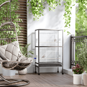 Large Rolling Bird Cage – Perfect for Comfortable Living and Easy Movement - Small Pet Homes