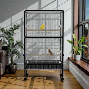 Large Rolling Bird Cage – Perfect for Comfortable Living and Easy Movement