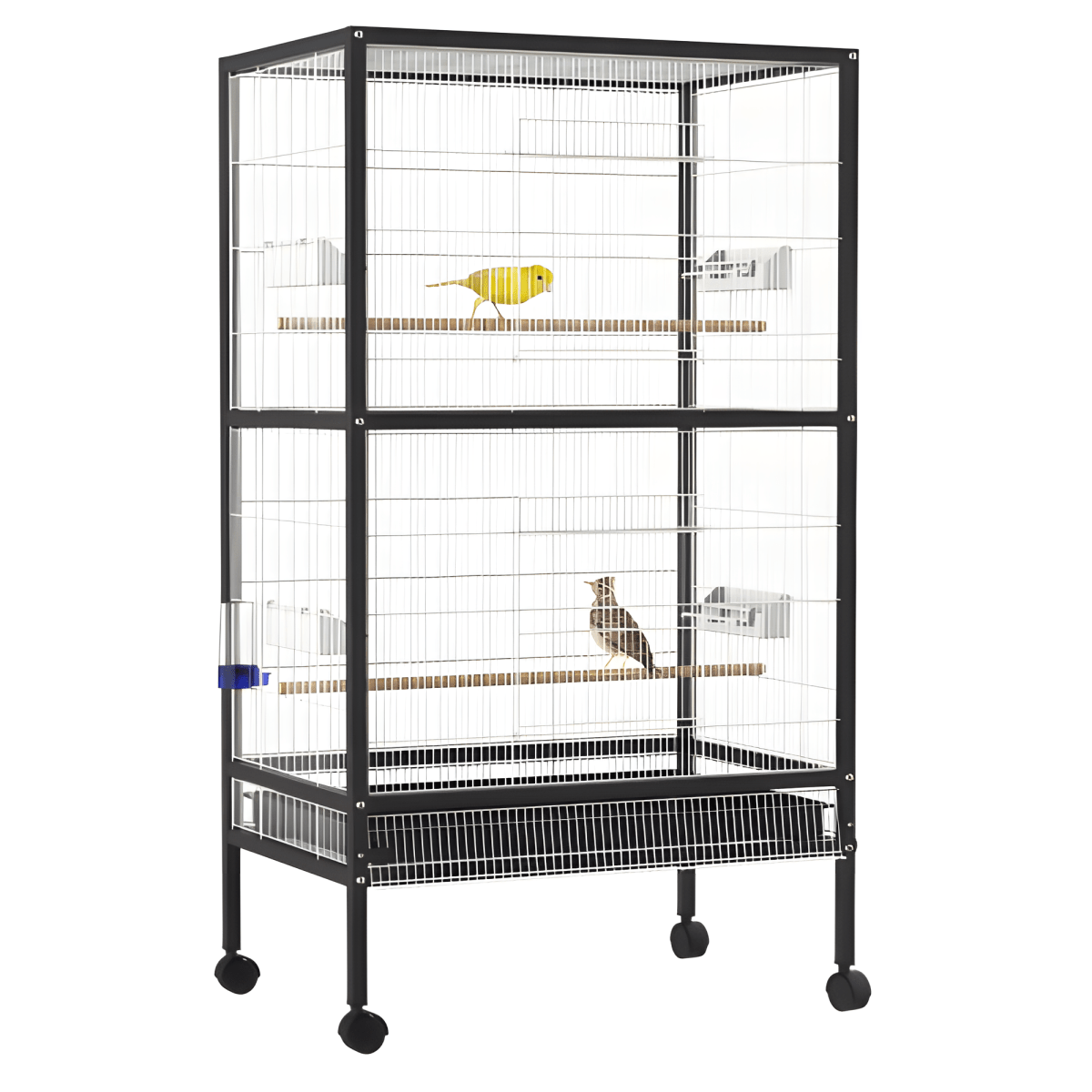 Large Rolling Bird Cage – Perfect for Comfortable Living and Easy Movement - Small Pet Homes