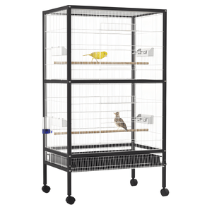 Large Rolling Bird Cage – Perfect for Comfortable Living and Easy Movement - Small Pet Homes