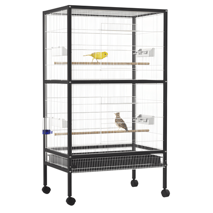Large Rolling Bird Cage – Perfect for Comfortable Living and Easy Movement - Small Pet Homes